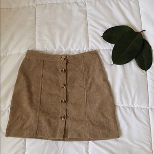 Earth toned button up skirt